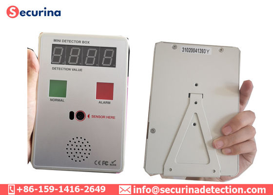 White Iron Portable Body Temperature Screening Box With LED Light / Sounds Alarm
